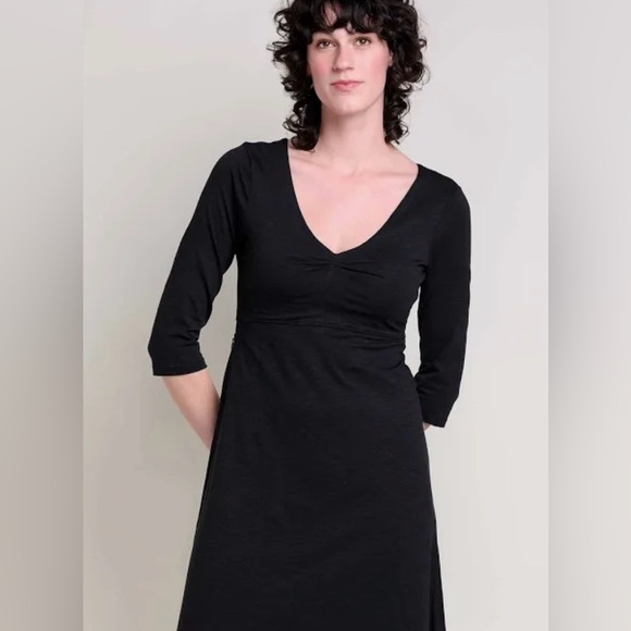 Toad & Co Rosalinda Women’s dress black, size medium - Picture 2 of 4